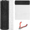 DOLEMODUO 12'' x 150' Black Chicken Wire Mesh Fence, 19 Gauge Galvanized Poultry