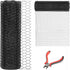 DOLEMODUO 12'' x 150' Black Chicken Wire Mesh Fence, 19 Gauge Galvanized Poultry