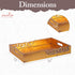 16 12 2.5 Coffee Table Tray (Distressed Gold) - Flourish Wood Serving Tray w/Handles for Breakfast in Bed - Mango Wood
