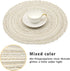 SHACOS Round Placemats Set of 6, Boho Braided Bordered Placemats 15 inch for Dining Tables, Wedding Holiday Party