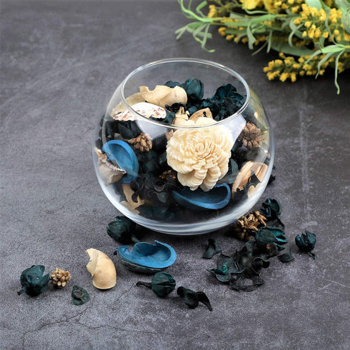 Qingbei Rina Summer Potpourri, Ocean Scent Dried Flower, Blue Decorative Bowl Vase Filler, Home Fragrance Sachet