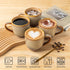 Set 6, 12oz theterra Ceramic Coffee Mugs of Handmade Coffee Cups with Handle for Latte, Tea, Milk, Beer, Hot Cocoa
