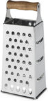 Twine Acacia Wood Handled Cheese Grater - Stainless Steel Grater, Citrus Zester, Vintage Kitchenware