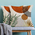 Boho Mid Century Pillow Covers 18x18 Set of 2, Orange Gold Geometric Aesthetic Cushion Cover for Living Room Decor