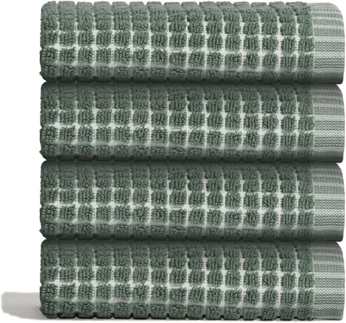 ONSEN Cotton Face Towel Sculpted Terry Texture, Quick-Dry, Low-Lint, Plush & Lightweight