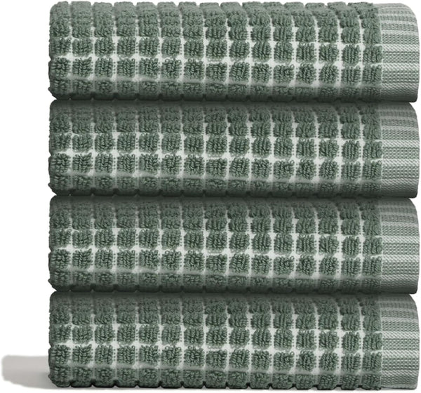 ONSEN Cotton Face Towel Sculpted Terry Texture, Quick-Dry, Low-Lint, Plush & Lightweight