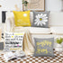 Emvency Set of 4 Decorative Throw Pillow Covers, You are My Sunshine Yellow Gray, Square 18x18 Inches Pillowcases
