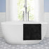 Laura Ashley Butter Chenille Bath Rug, Absorbent Shaggy Bathroom Mat, Non Slip Plush Carpet (20" x 34") Black