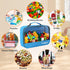 codree 6 Pack 13 8.5 3.9 Inch Large Oxford Cloth Toy Storage Bags, x x Visible Organizer Pouch with Zipper, Waterproof