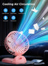 JZCreater Mini Handheld Fan, Portable 15H Cooling Fan, Quiet 4 Speed USB Rechargeable Desk Fan for Travel, Outdoor, Home