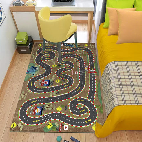 39 59 inches) Kids Rug Car Rugs for Kids Toy Cars Play Mat City Life Road Rug for Cars Fun City Map for Carpet