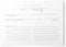 50 Gold Foil Mr & Mrs Newlywed Recipe Cards, 4x6 inches, Double-Sided