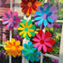 10 inch Giant 3D Rainbow Paper Flower, Pack of 7 with Stickers for Flower Wall Stickers Room Decor
