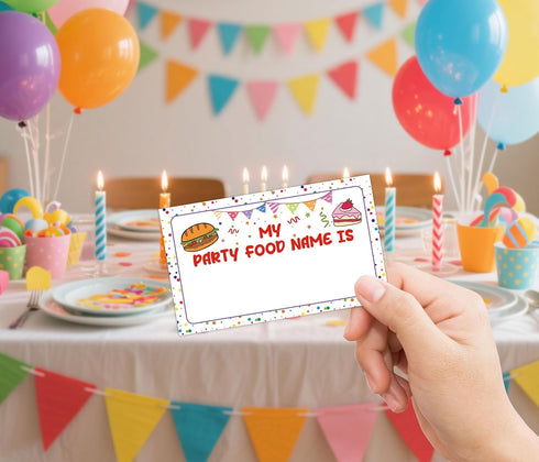 Mysrin Game,30 68 Party Food Party Decor, What is Your Party Food Name Stickers, Perfect for Birthday Party Activities