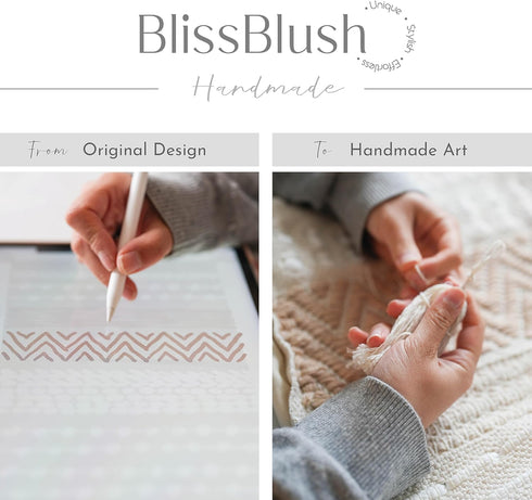 18X18 BlissBlush Throw Pillow Cover, Cream Neutral Beige Square Decorative Cushion Cover, Boho Accent Pillowcase