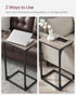 ULET353B02 VASAGLE C-Shaped End Table, Side Table for Sofa, Couch Table with Metal Frame, Small TV Tray Table