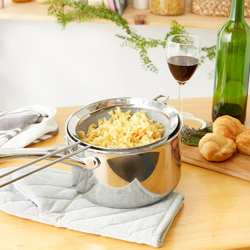 RSVP International Endurance Kitchen Collection, 7-Inch Stainless Steel Fine Mesh Conical Sieve/Colander