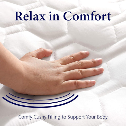 The Grand California King Size Mattress Pad, Soft Plush Mattress Protector, Protects from Dust and Dirt
