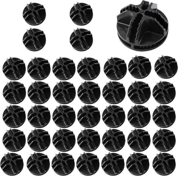 AUXBC 40PCS Cube Connectors Plastic Storage Wire Cube Connectors ABS Connectors Organizer for