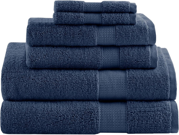 Comfort Spaces Turkish Bathroom Towel Set 6 Piece Luxury Bath Towel Set