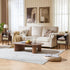 Lerliuo Rattan Nightstand, Bedside Table with Drawer Open Shelf, Cane Accent Side End Table with Solid Wood Legs