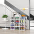 12 Pack Closet, Seseno Shoe Storage Bins, Clear Plastic Stackable Shoe Organizer for Space Saving Foldable Shoe Rack