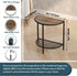 19.7'' 18.7"*10.4" 2 SAYGOER Small Side Table Half Moon Side Tables for Living Room Unique Modern Half Round Bed