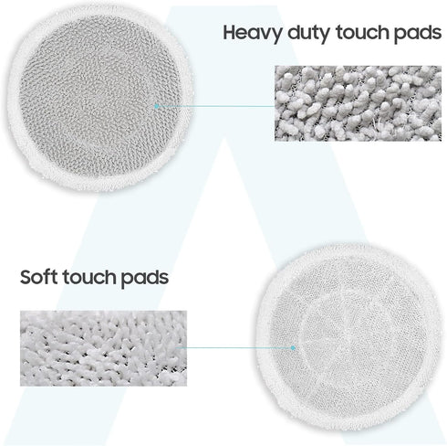 Upgraded Replacement Steam Mop Pads Kit Compatible with Shark S7001 S7201 S7000 Series Steam & Scrub All-in-One Hard Floor Steam Mop, 8 Pack by AIR U+