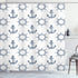 Ambesonne Ships Wheel Shower Curtain, Night Blue Anchors and Steering Wheels Pattern, Marine Themed Print, 69" W x