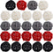 STMK 24 Pcs 2 Inch Rattan Balls Decorations - Wicker Balls for Home Decor DIY Vase Bowl Filler (Black, Grey, Red, White)
