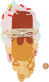 Chloe Elizabeth 10 (1-Pack) Ice Cream & Popsicle Paper Party Garland, Streamer Decor for All Events - Feet Long Per