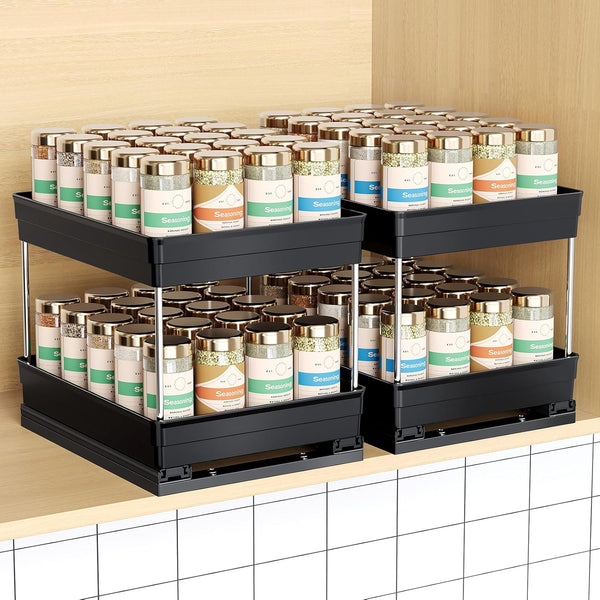 Mystozer Pull Out Spice Rack Organizer for Cabinet, Slide Out Spice Racks