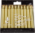 Mega Candles 20 pcs Unscented Gold Mini Taper Spell Candles, 4 Inch Tall, Magic & Rituals