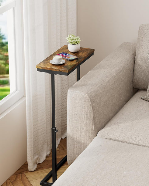 TB01BB083 TUTOTAK End Table, Side Table, Tall Couch Table, Sofa Table, Living Room, Bed Room, Brown