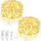 Mlambert 2 Pack 16.4FT LED Fairy Lights Battery Operated, Rechargeable Twinkle Lights