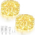 Mlambert 2 Pack 16.4FT LED Fairy Lights Battery Operated, Rechargeable Twinkle Lights