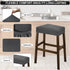 Counter B,4 Pack NeColorLife Rectangle Bar Stool Covers,Stretch Waterproof Saddle Seat Covers for Height and Kitchen