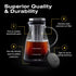 Bean Envy Cold Brew Coffee Maker - 32 oz Glass Iced Tea & Coffee Maker with Silicone Cap & Base