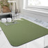 Dish Drying Mat for Kitchen Counter, Heat Resistant Non-slip Draining Mat, Super Absorbent, Easy to Clean, Green 18"x24"