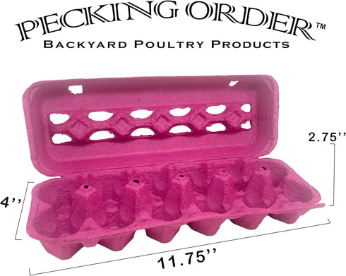50 Pack Pink Paper Pulp Egg Cartons