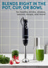 Elite Gourmet Immersion Hand Blender 500 Watts, 2 Speed Mixing, Stainless Steel Blades, Black