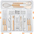 Homecor Silverware Organizer for Kitchen Drawers, Expandable Utensil Organizer & Knife Block, BPA Free Storage