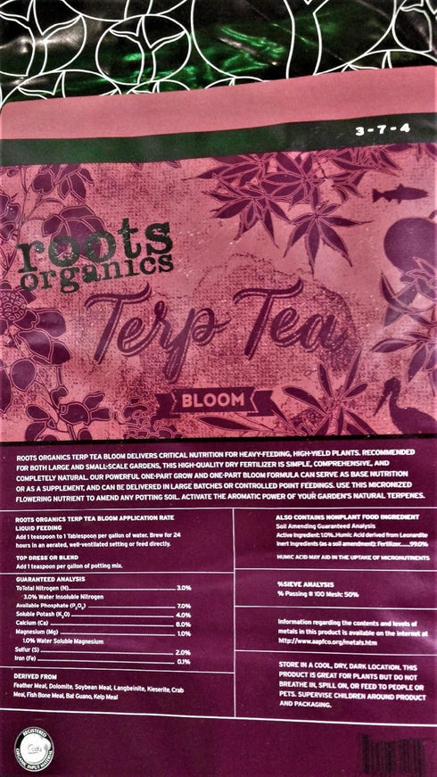 Set 3 lb Roots Organics Terp Tea Combo (Grow + Bloom), bags