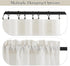 RYB HOME Semi Sheer Valances - Linen Textured Sheer Curtains for Kitchen Bathroom Cafe Bedroom, 2 Panels, 52 x 18 inches