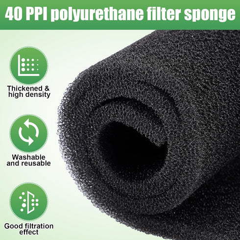 2 Pcs Window Air Conditioner Filters - 24 x 15 x 1/4 in Cut to Fit Foam Replacement Filters, Compatible with FRIEDRICH, GE, HEPA, Next Gen AC Window Unit Air Purifier