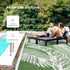 wikiwiki Outdoor Rug, 5x8ft Waterproof Reversible Mat Indoor Outdoor Rugs Carpet, Small Area Rug Plastic Straw Rug for Patio Deck Balcony Pool RV Camping Beach Picnic, Green by wikiwiki