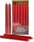 Hyoola 10 Inch Dinner Candles - 12 Pack - Red Tall Unscented Rustic Long Burning Candle Sticks