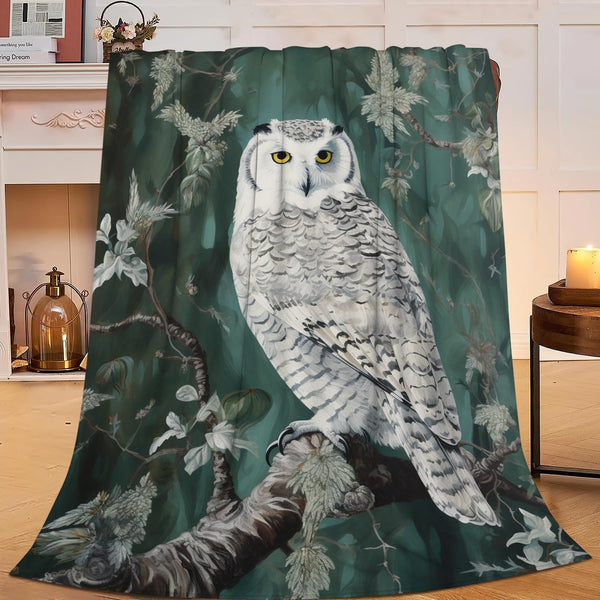 Flintis Cute Owl Blanket Forest Owl Decor Animal Throw Blanket Gifts for Girls