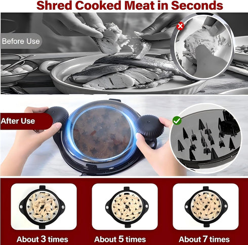 Wiki Jooy Chicken Shredder Tool Twist Large Chicken Breast Shredder Tool-Meat Shredder Meat Masher for Chicken Ground