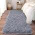Soft Runner Rugs for Bedroom Hallways, 2x6 Grey Fluffy Shag Throw Area Rug Non Slip for Bedside Dorm Living Room